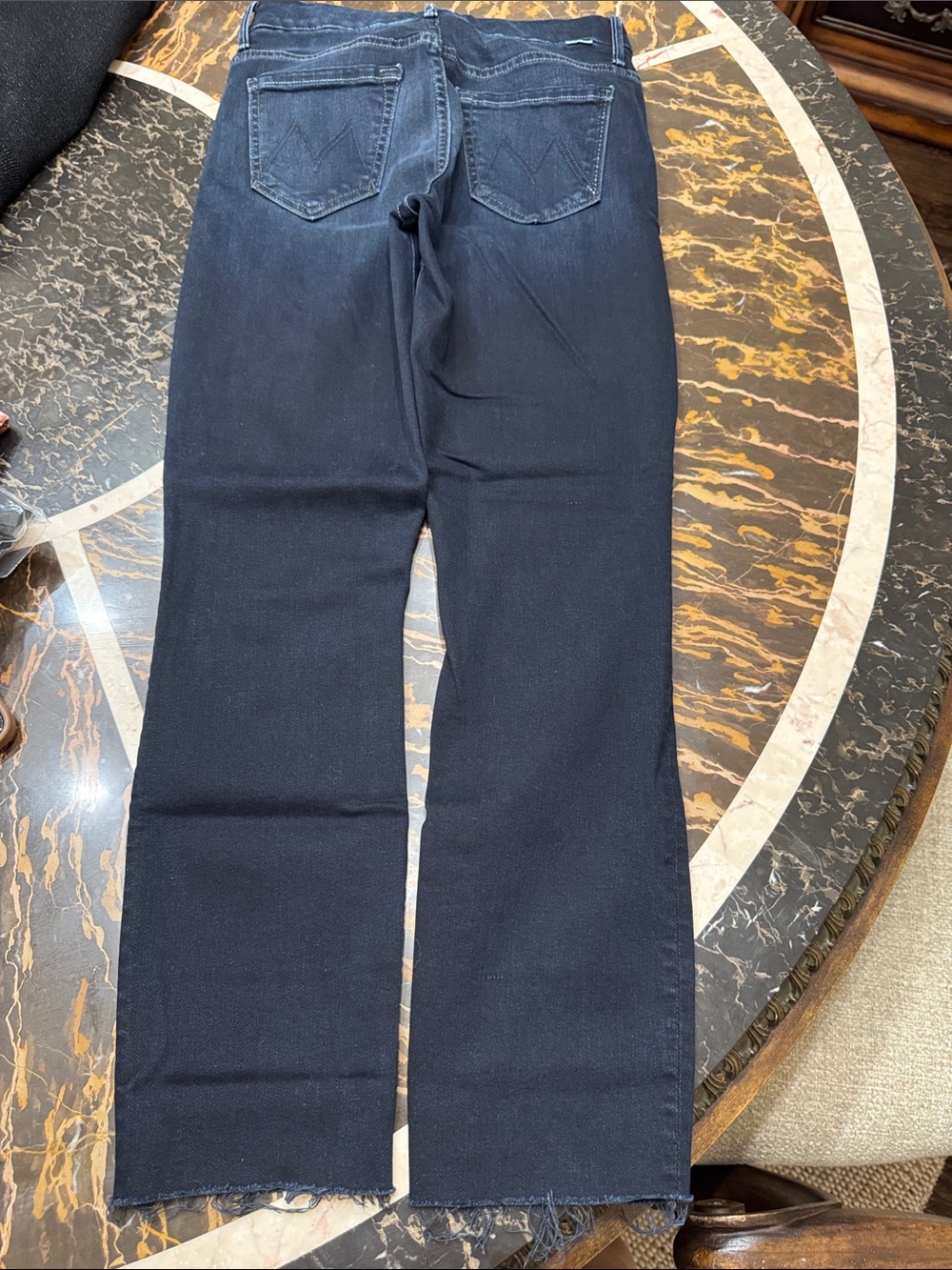 MOTHER Wide-Leg Jeans in Deep Navy